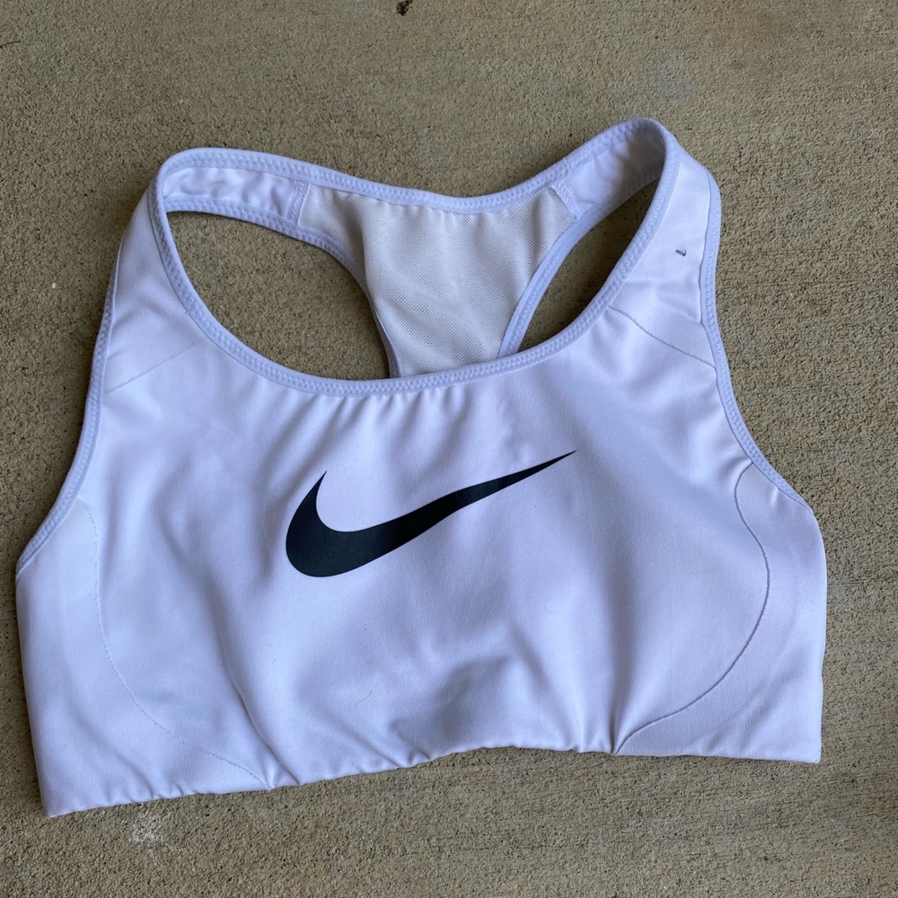 White Nike sports bra size XS